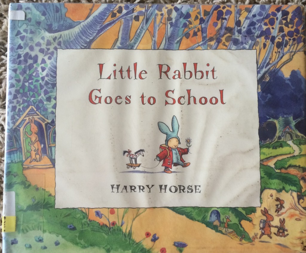 Little rabbit goes to school